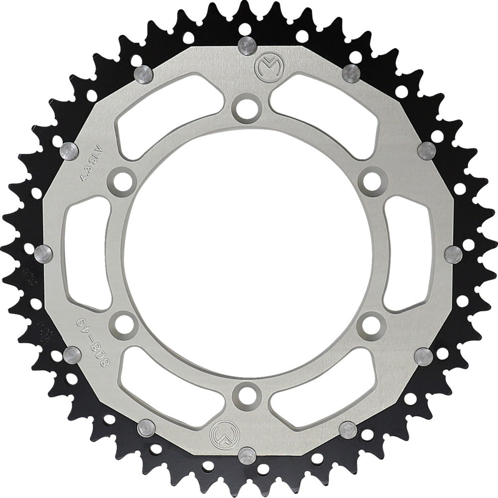 1980-2008 for Suzuki RM 125 MOOSE RACING Dual Sprocket Silver 49 Tooth
