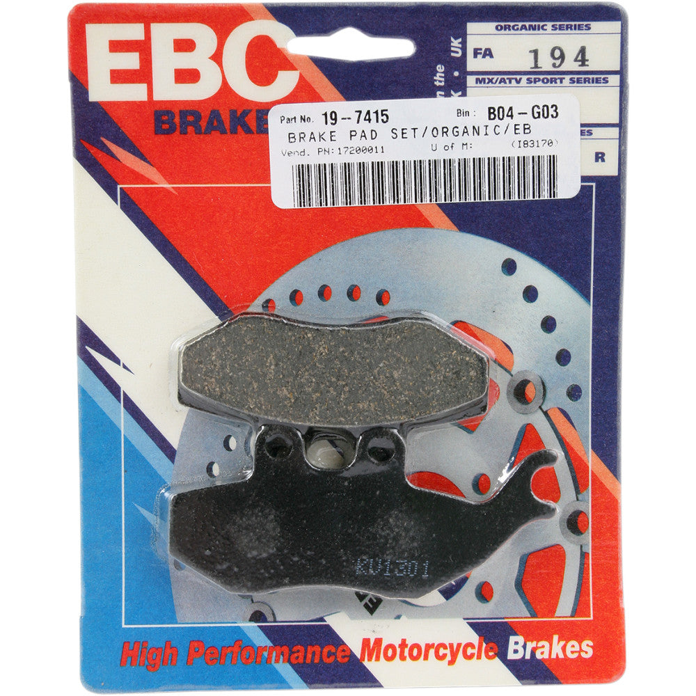 1999-2005 for Aprilia RS 50 EBC Organic Brake Pads FA194 FA194