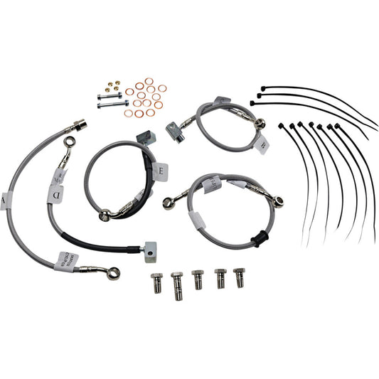 2017 for Suzuki SV 650 ABS GALFER Brake Line Stainless Steel FK003D928-5