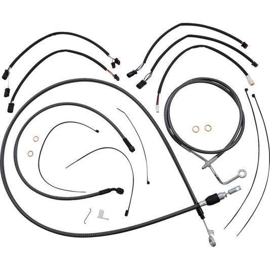 21-22 for Harley FLHRXS MAGNUM Control Cable Kit KARBONFIBR 15-17" Bars