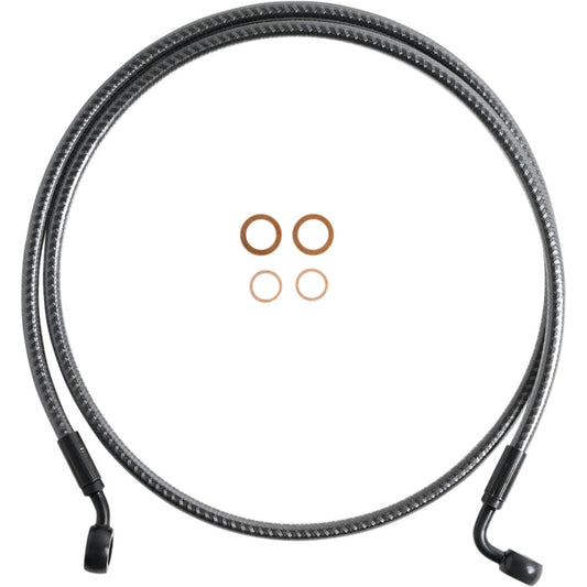 2012-2016 for Harley Switchback FLD MAGNUM Brake Line Front 35/90 48" KARBONFIBR
