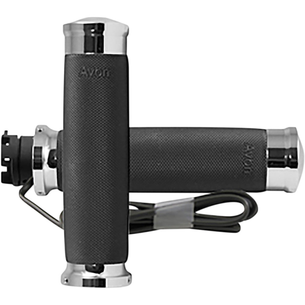 2015-2021 for Indian Scout AVON GRIPS Grips Heated Custom Contour Chrome