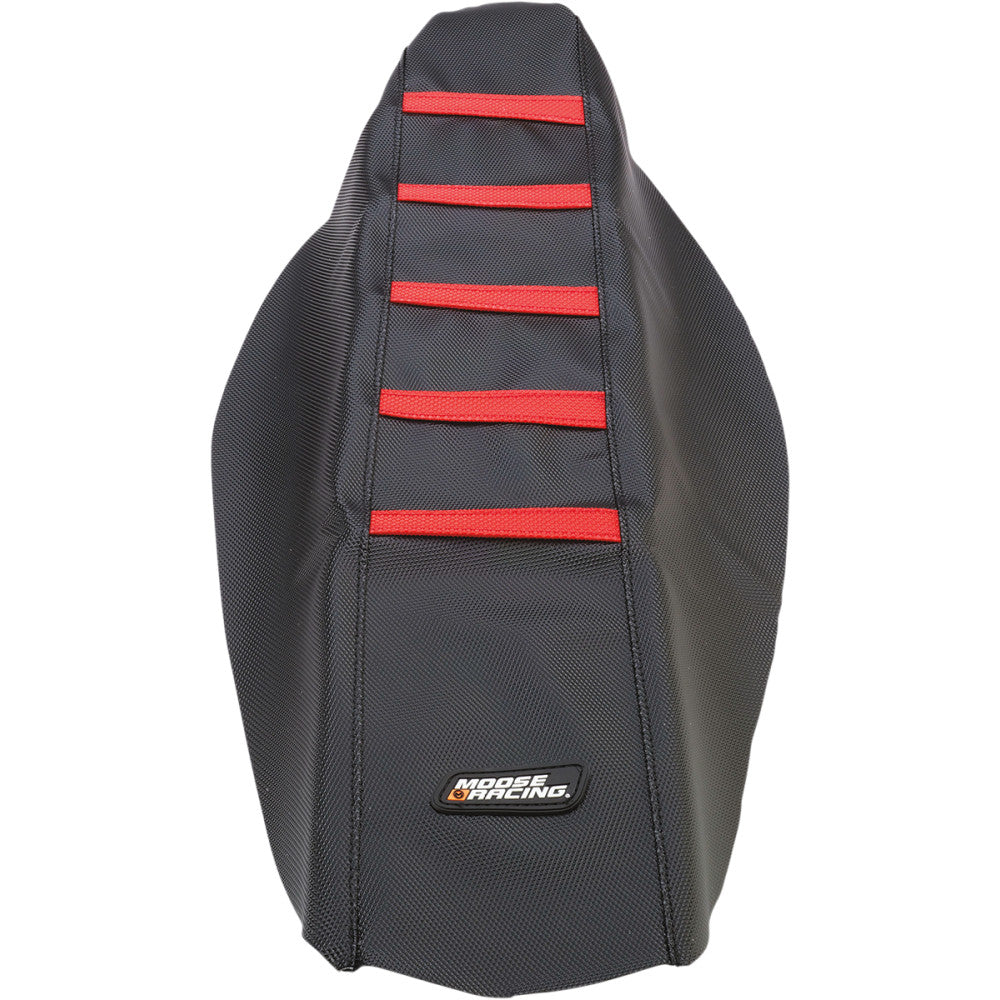 2014-2017 for Honda CRF250R MOOSE RACING Ribbed Seat Cover Black Cover/Red Ribs
