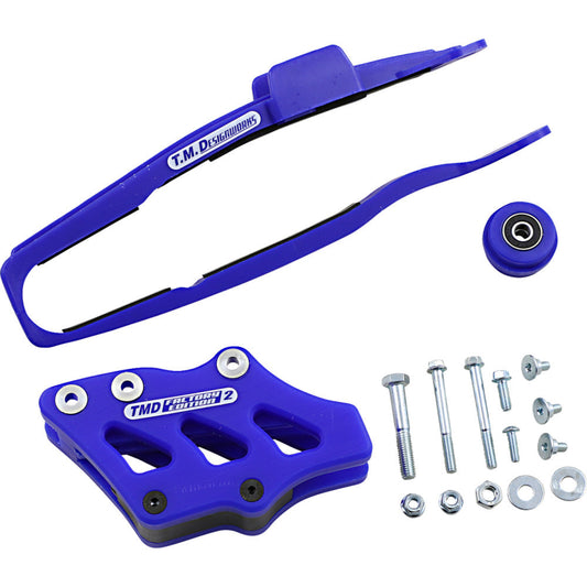 12-18 for Yamaha YZ 250 F T.M. DESIGNWORKS Chain Guide/Slider Blue YCP-OR5-BU