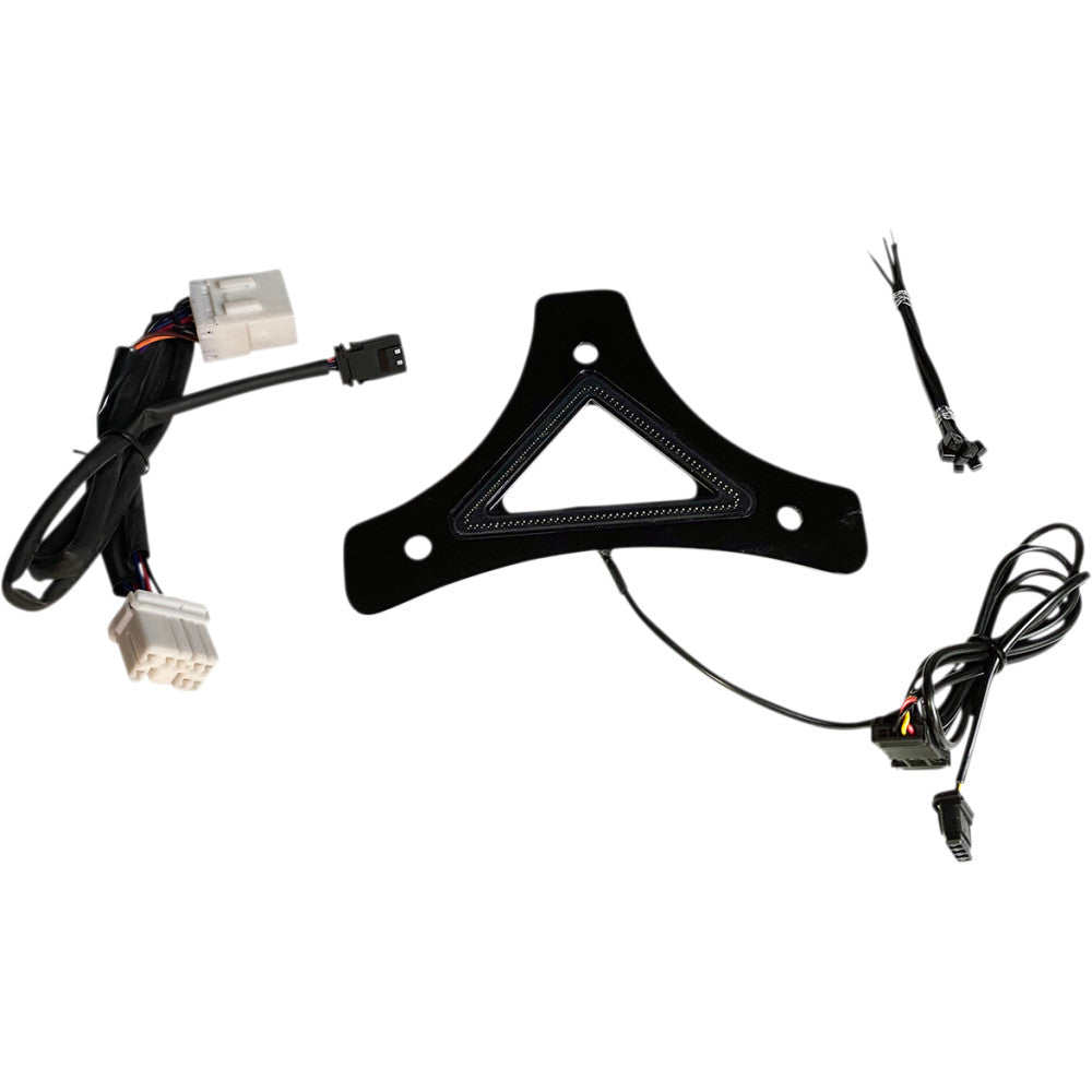 2012-2017 for Harley Wide Glide EFI FXDWGI LED Backrest Light Run/Brake Black