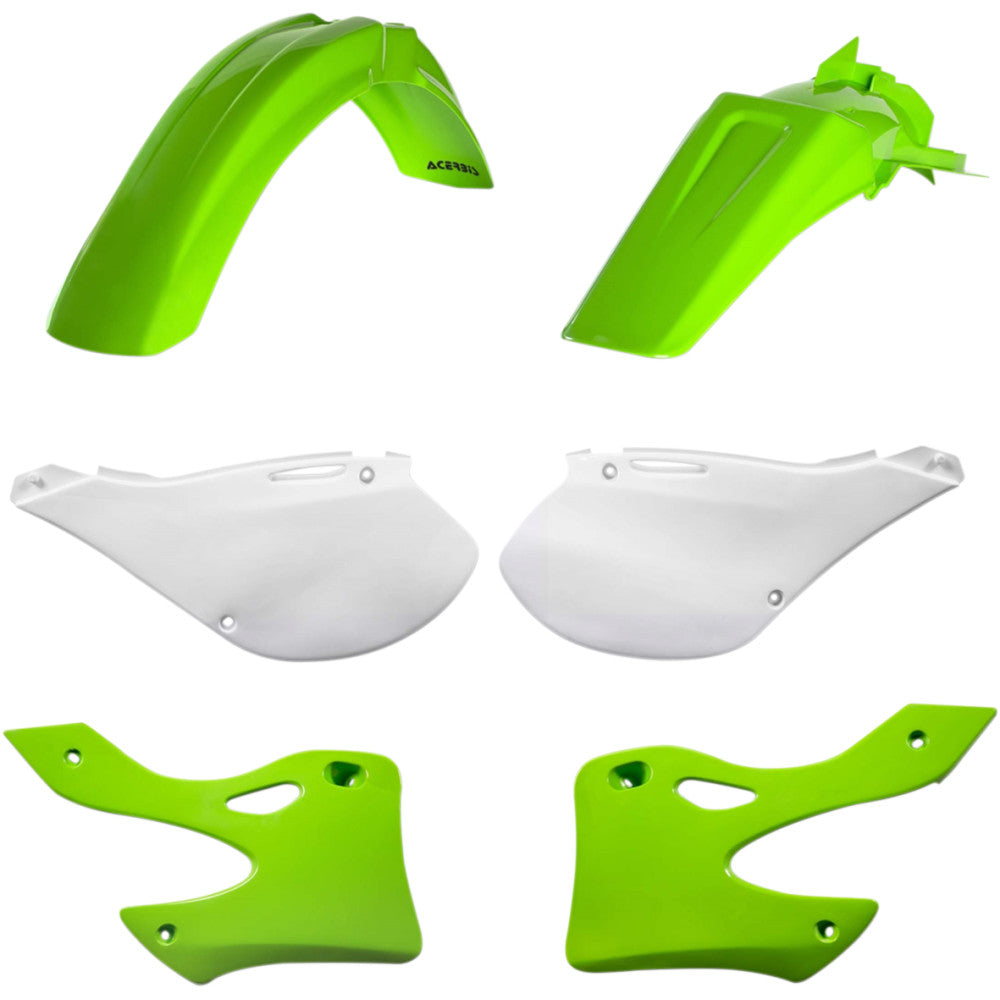 99-02 for Kawasaki KX 125 Standard Replacement Body Kit '02 OE Green/White