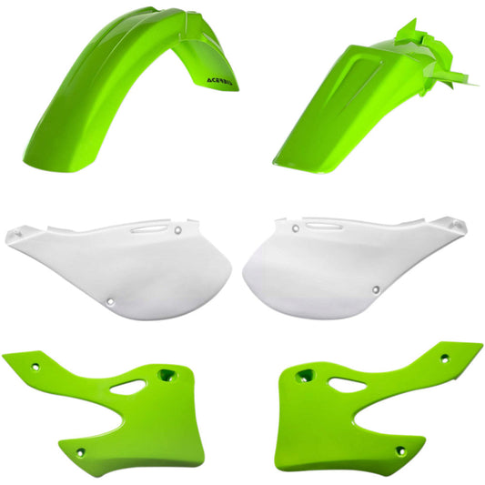 99-02 for Kawasaki KX 125 Standard Replacement Body Kit '02 OE Green/White