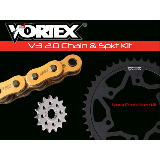 18 for Kawasaki EX400 Ninja 400 Sprocket/Chain Kit 14/45T Sil Sx3 520-108L Gld