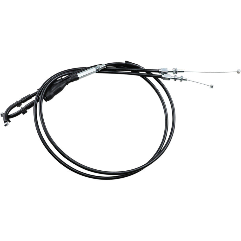 00-'07 for Suzuki DR-Z400E Non CA Model Black Vinyl Throttle Push-Pull Cable Set
