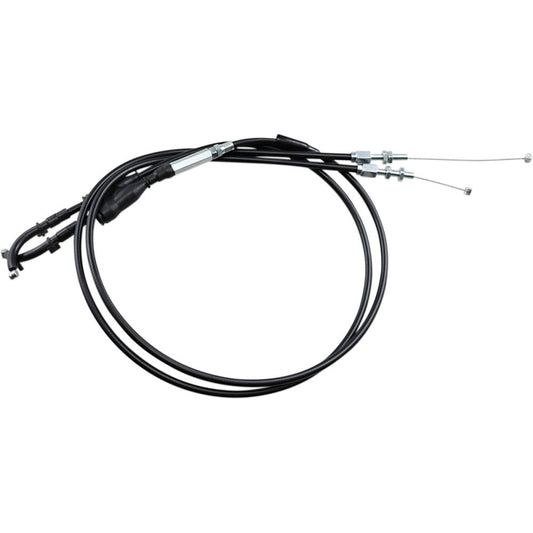 00-'07 for Suzuki DR-Z400E Non CA Model Black Vinyl Throttle Push-Pull Cable Set