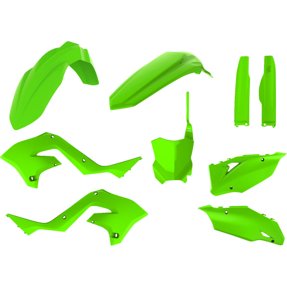 03-'07 for Kawasaki KX250 POLISPORT Mx Restyling Kit Lime Green Kaw