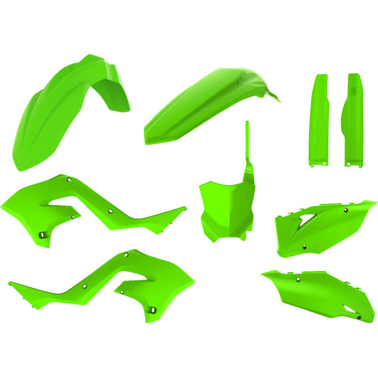03-'07 for Kawasaki KX250 POLISPORT Mx Restyling Kit Lime Green Kaw
