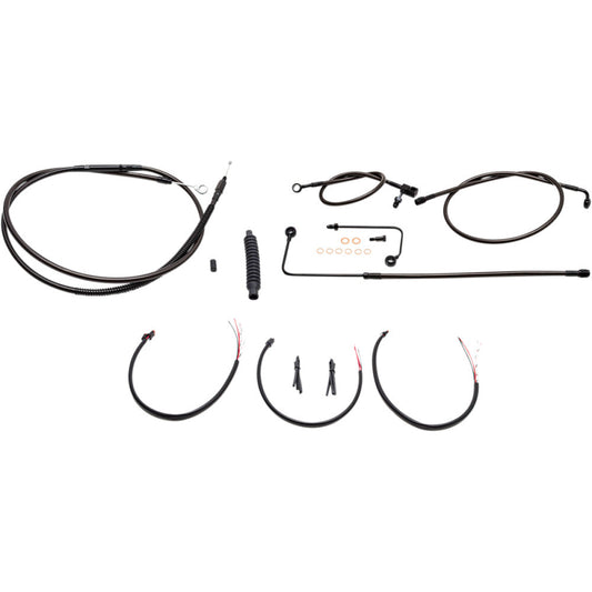 2016-2017 for Harley FLS Cable Kit 15" 17" Ape Hanger Handlebars Midnight