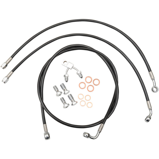 12-14 for Harley Softail Slim FLS Brake Line 12" 14" Ape Hanger Handlebars Black