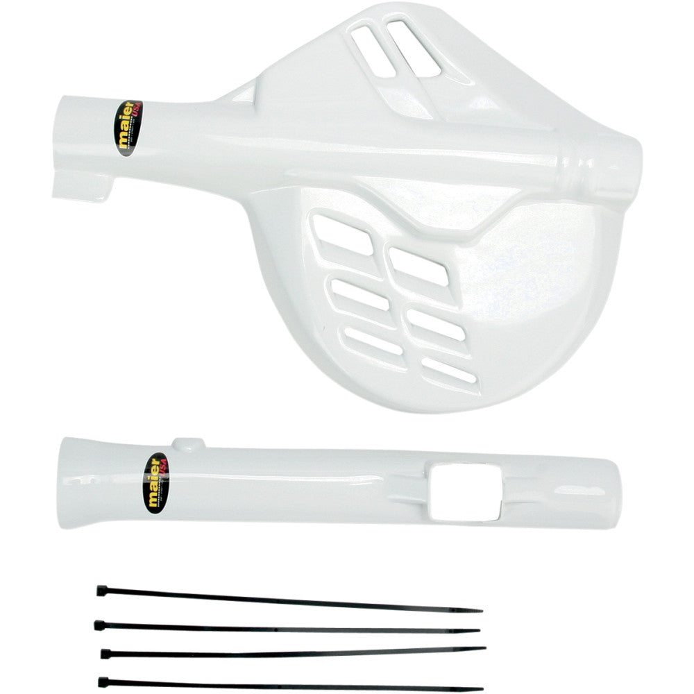 1993-2023 for Honda XR650L MAIER Fork/Disc Guard Kit White 596201