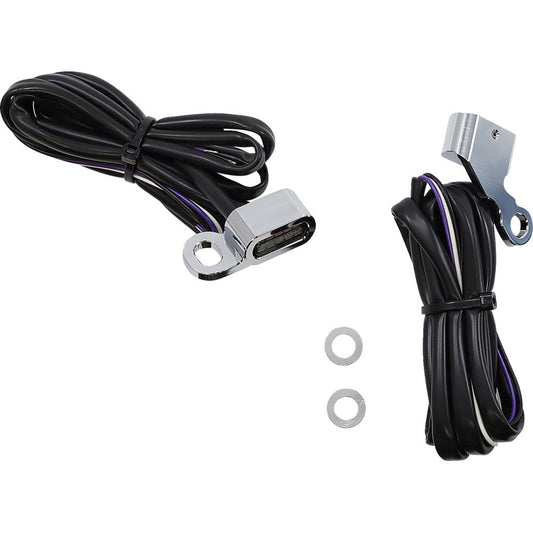 2012-2017 for Harley Wide Glide EFI FXDWGI Marker Lights White/Amber Chrome K36