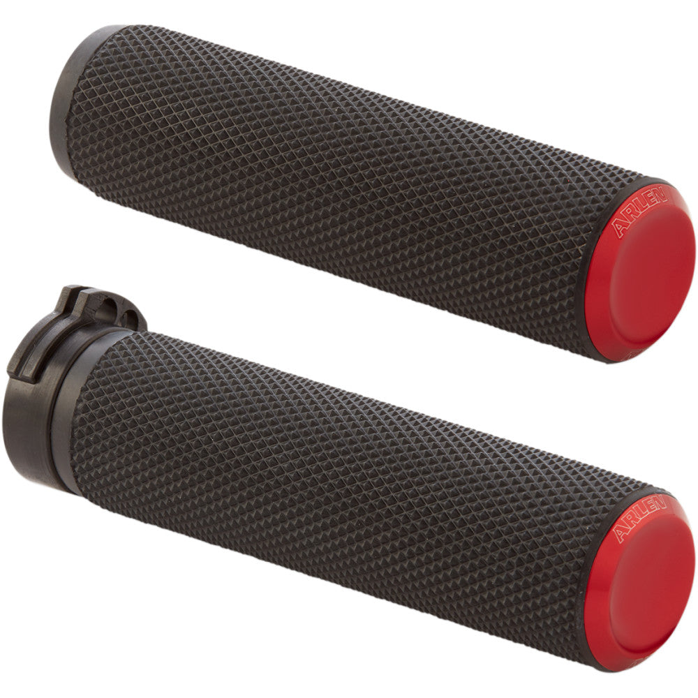 2010-2021 for Harley Forty-Eight XLX ARLEN NESS Grips Knurled Cable Red 07-336