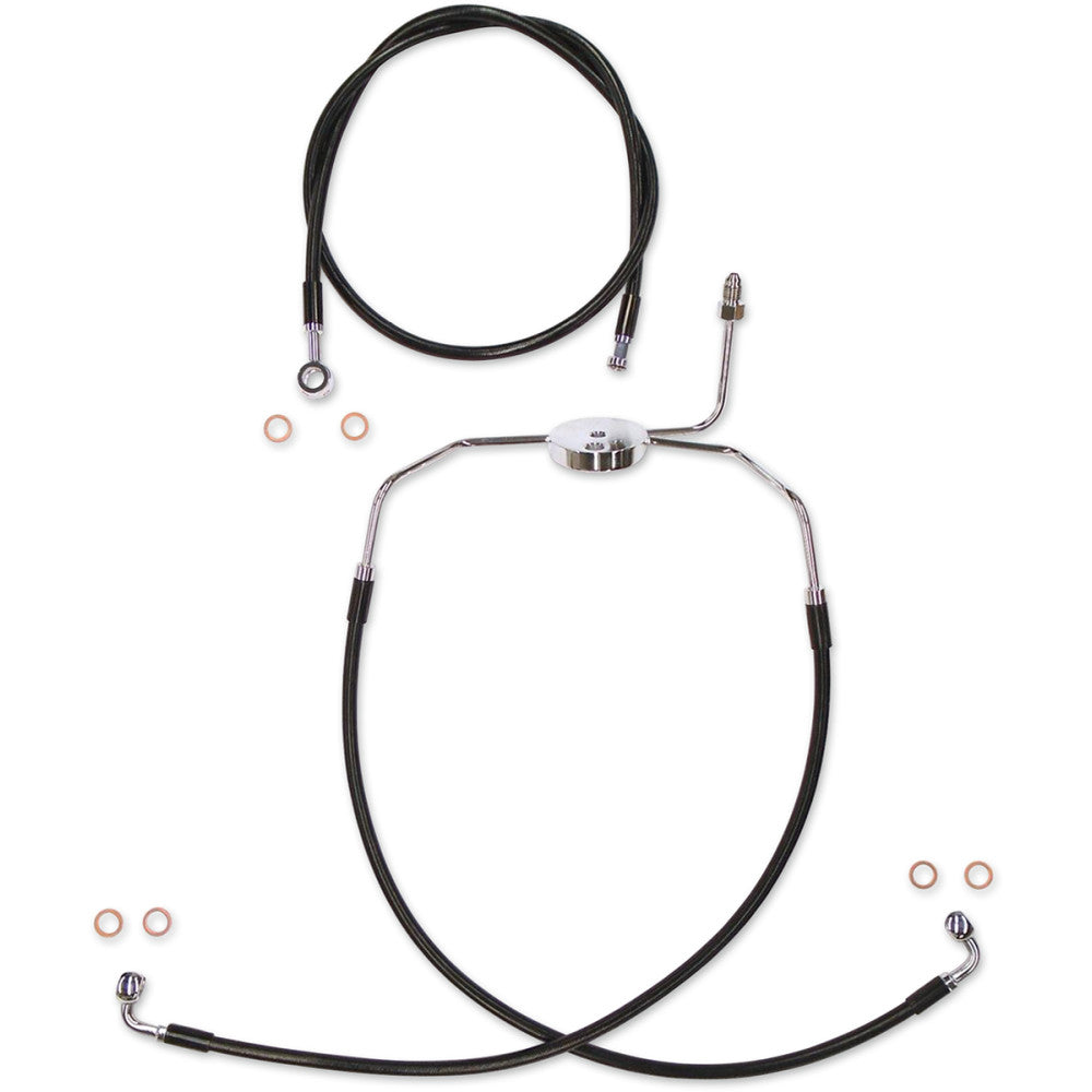 1994-2003 for Harley Road King FLHR MAGNUM Brake Line Kit XR Black SBC1305-23