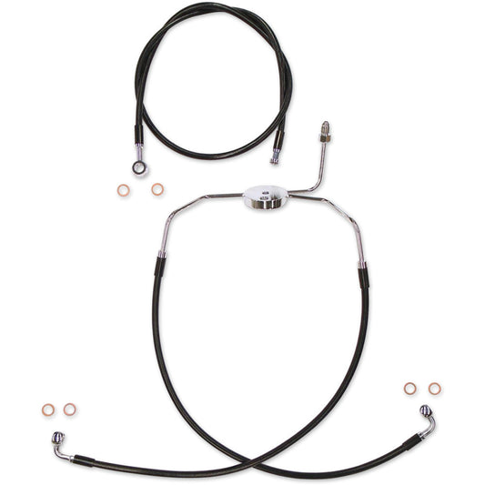 1994-2003 for Harley Road King FLHR MAGNUM Brake Line Kit XR Black SBC1305-23