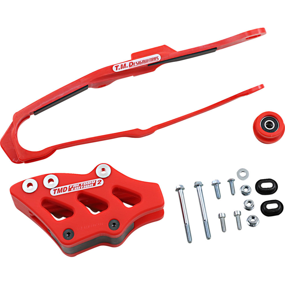 2019-2020 for Honda CRF450RX T.M. DESIGNWORKS Chain Guide/Slider Red DCK-OR15-RD