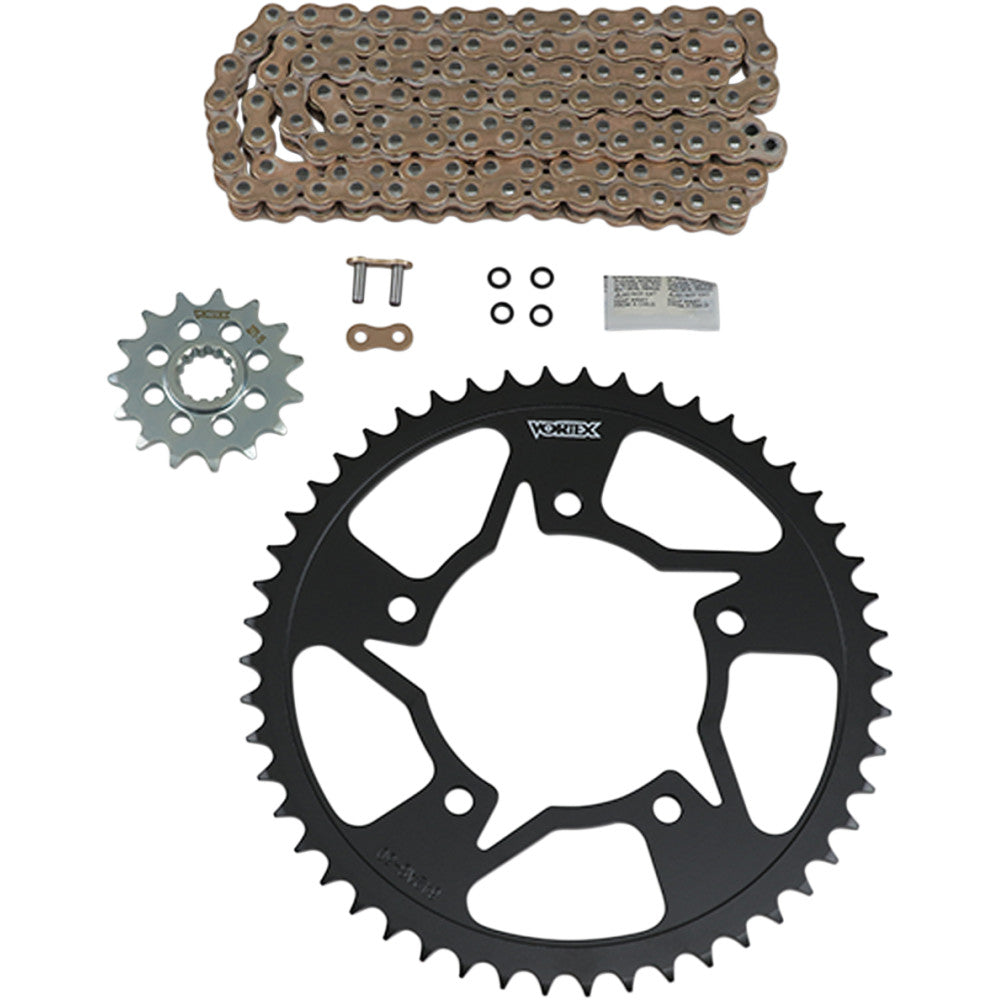 99-'02 for Yamaha YZF-R6 Sprocket/Chain Kit Stl/Stl 15/50T Sil Sx3 520-116L Gld