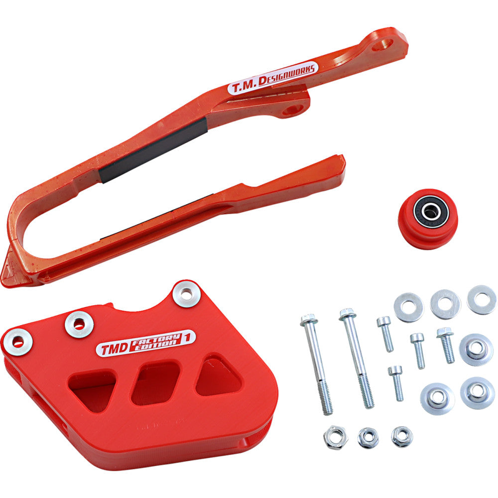 2010-2018 for Suzuki RM-Z 250 T.M. DESIGNWORKS Chain Guide/Slider Red SCP-OR2-RD