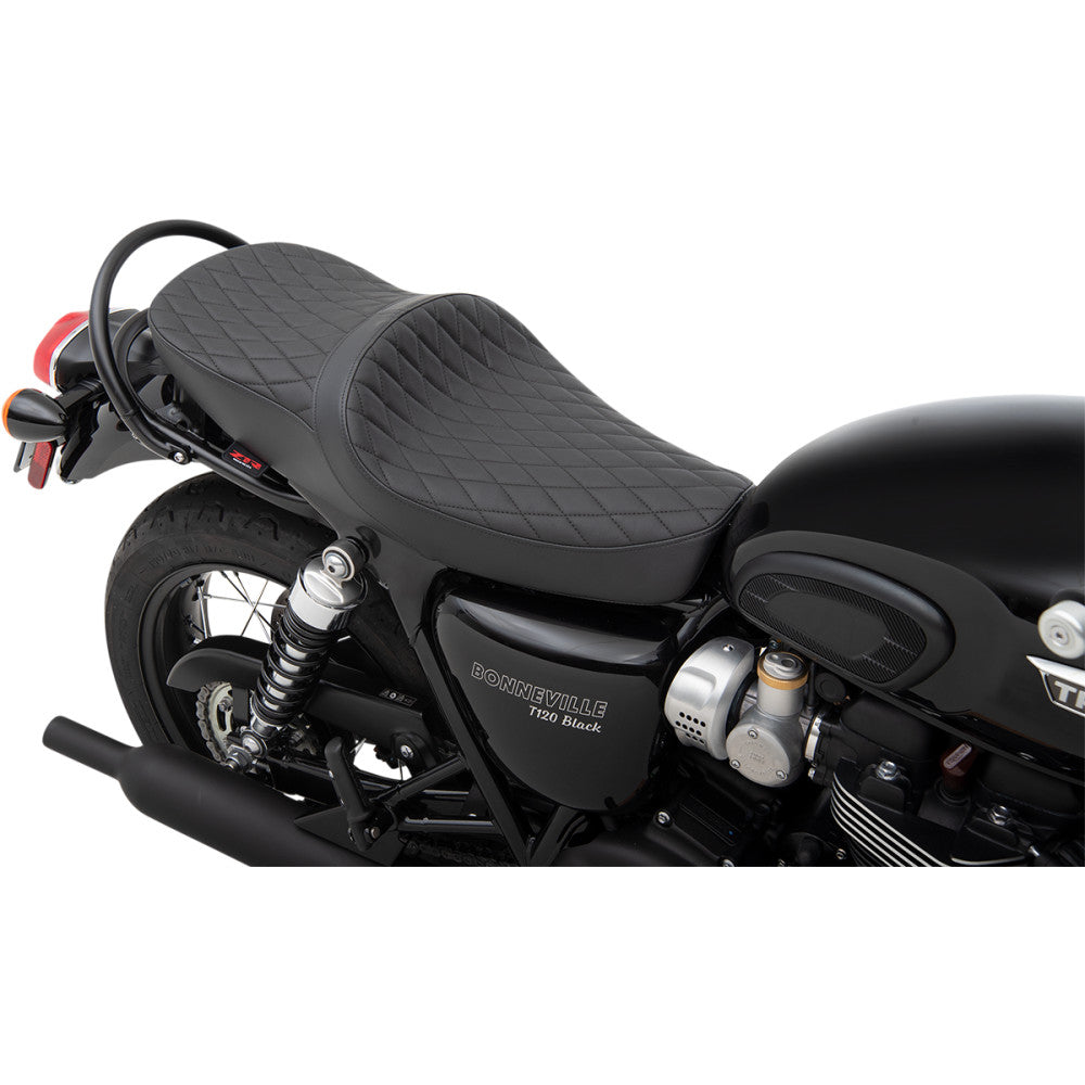 2016-2019 for Triumph Street Twin 900 Z1R Low TR Seat Diamond Black Vinyl