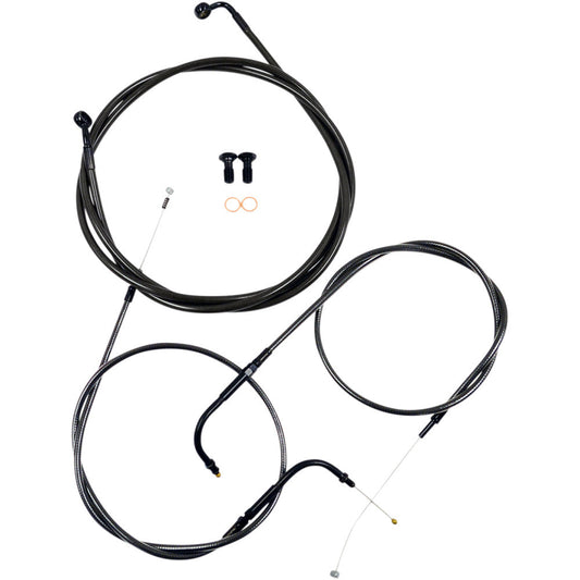 04-06 for Harley 883 XL Cable/Brake Line Kit 15" 17" Ape Hanger Handlebars Midni