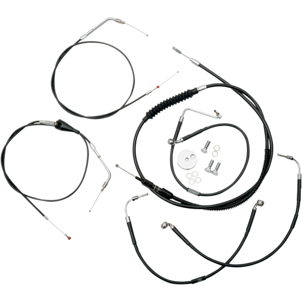 96-03 for Harley FLHTC Cable/Brake Line Kit Mini Ape hangers LA-8005KT-08B