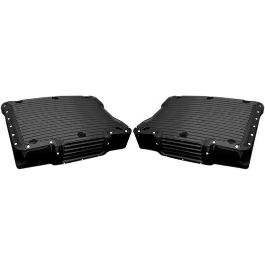 2012-2017 for Harley Softail Slim FLS Rocker Box Cover Dimpled Black Twin Cam