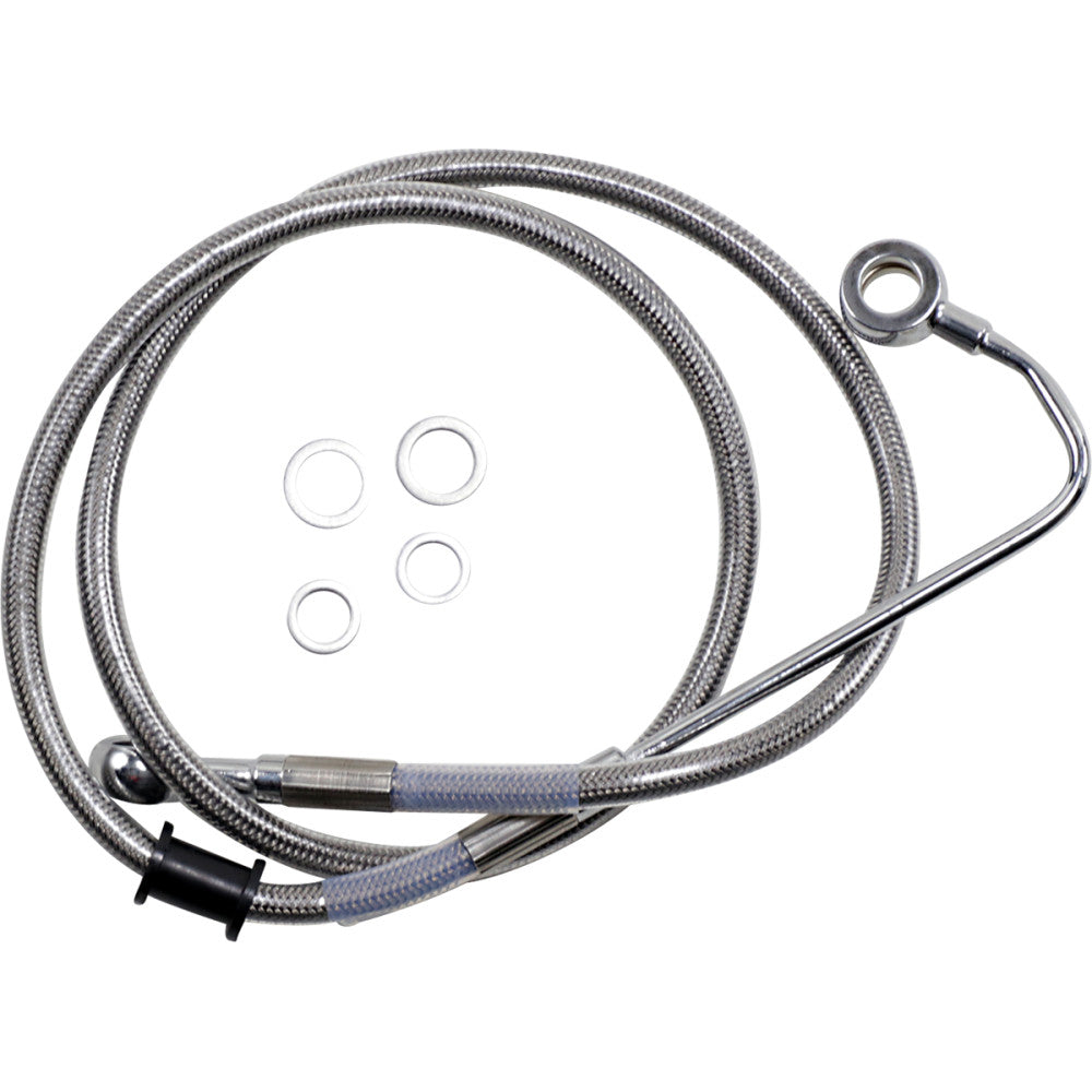 15-17 for Harley FLSTC Drag Spec Extended Front Brake Line +4 Upper W/ ABS