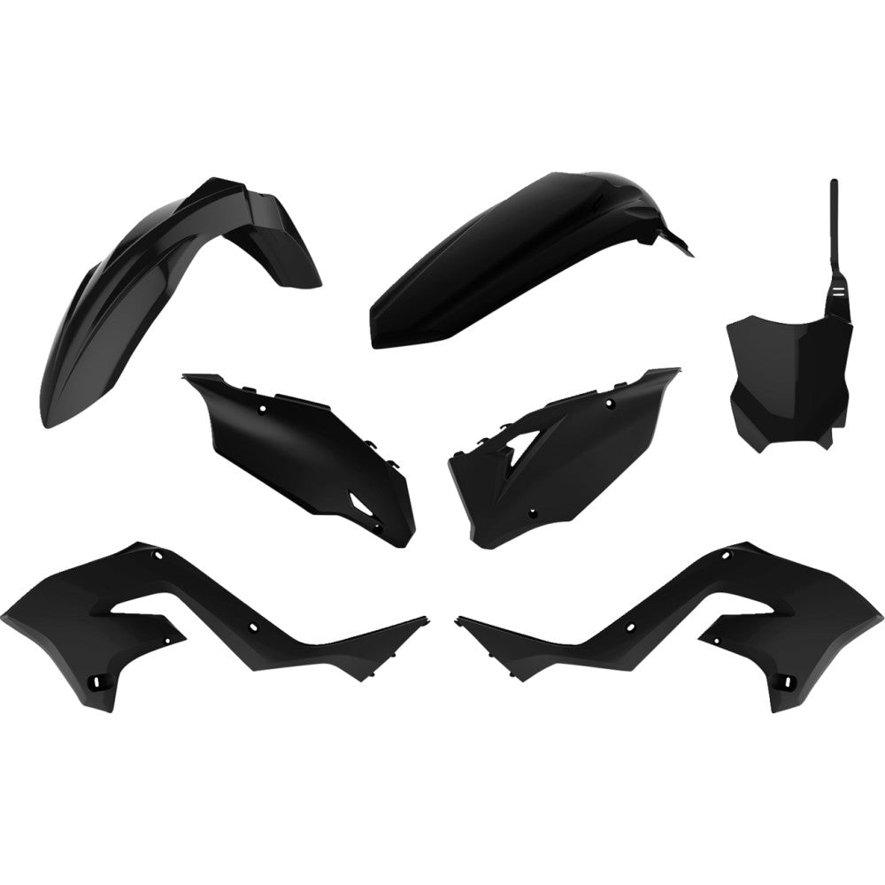 03-'07 for Kawasaki KX250 POLISPORT Mx Restyling Kit Black Kaw