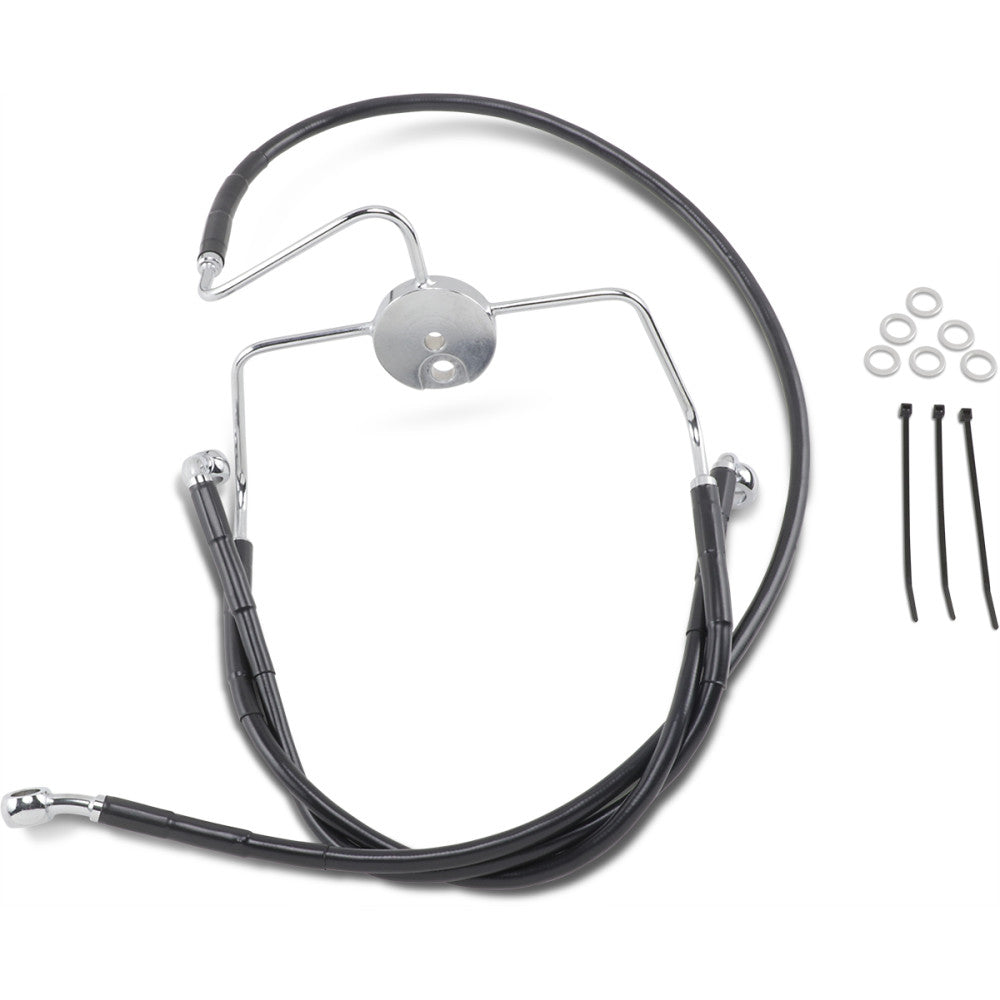 99-07 for Harley FLHR, 99-06 FLTR/I DS Ext Front Brake Line Kit +6 Lower/Upper