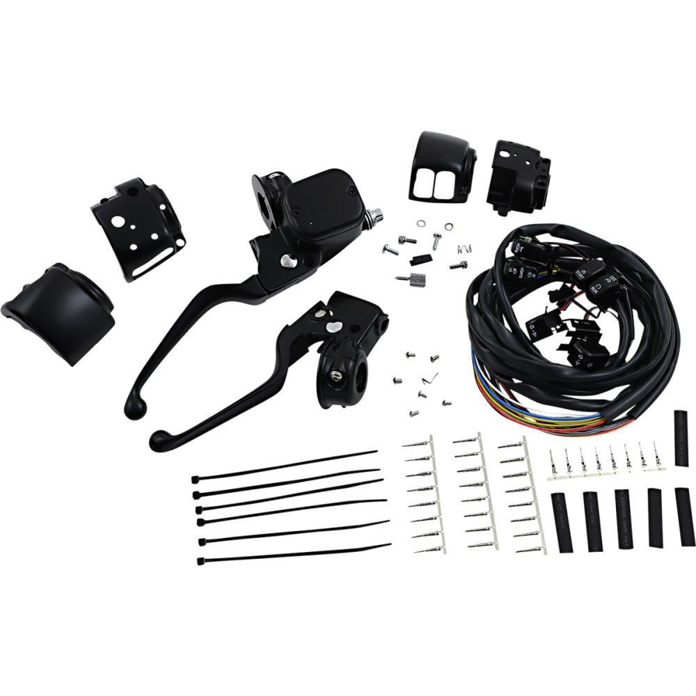 99-11 for Harley FXD FXDWG Handlebar Controls Kit W/ Mech Clutch Single Disc