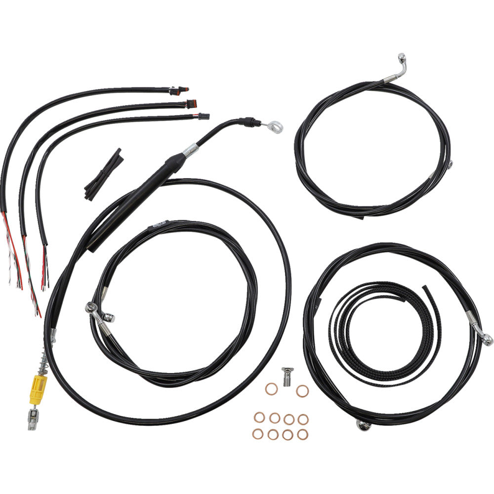 21-22 for Harley FLHT/FLHR w/ABS LA CHOP Cable Kit W/Wire Ext 18-20