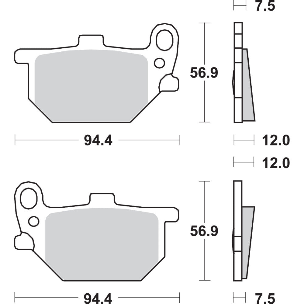1981-1983 for Yamaha XV 750 Virago SBS HF Brake Pads XS 400 545HF
