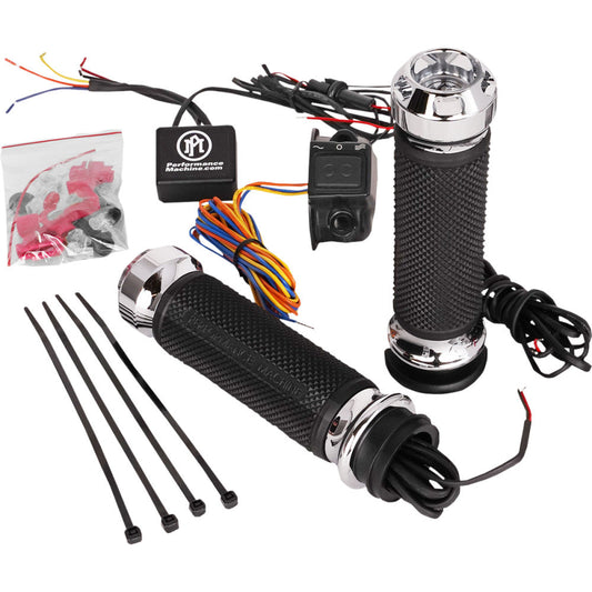 2018-2020 for Harley Softail Slim FLSL Grips Apex Heated TBW Chrome