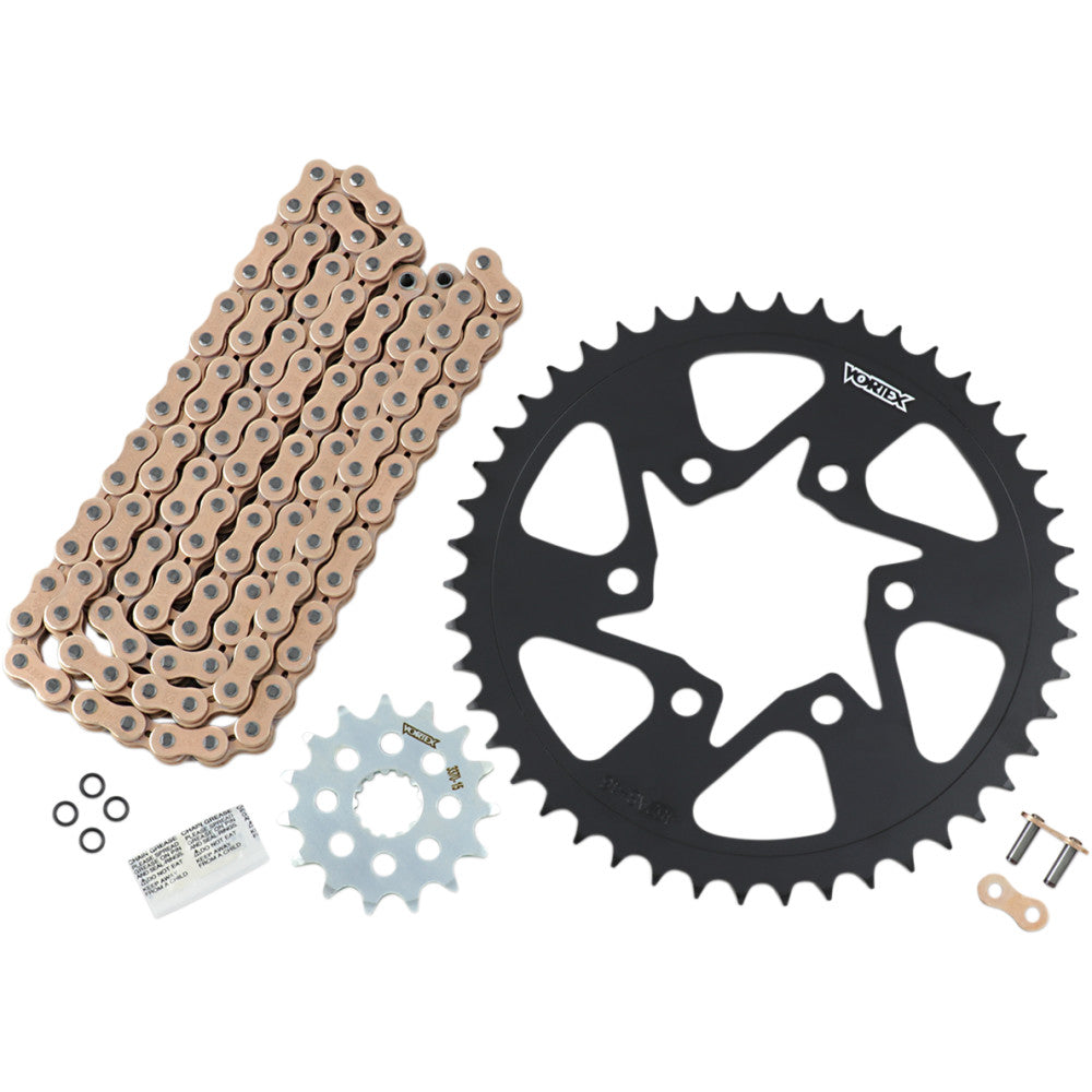 06-21 for Kawasaki EX650 Ninja 650 ABS VORTEX Chain Kit Gold Versys CKG6394