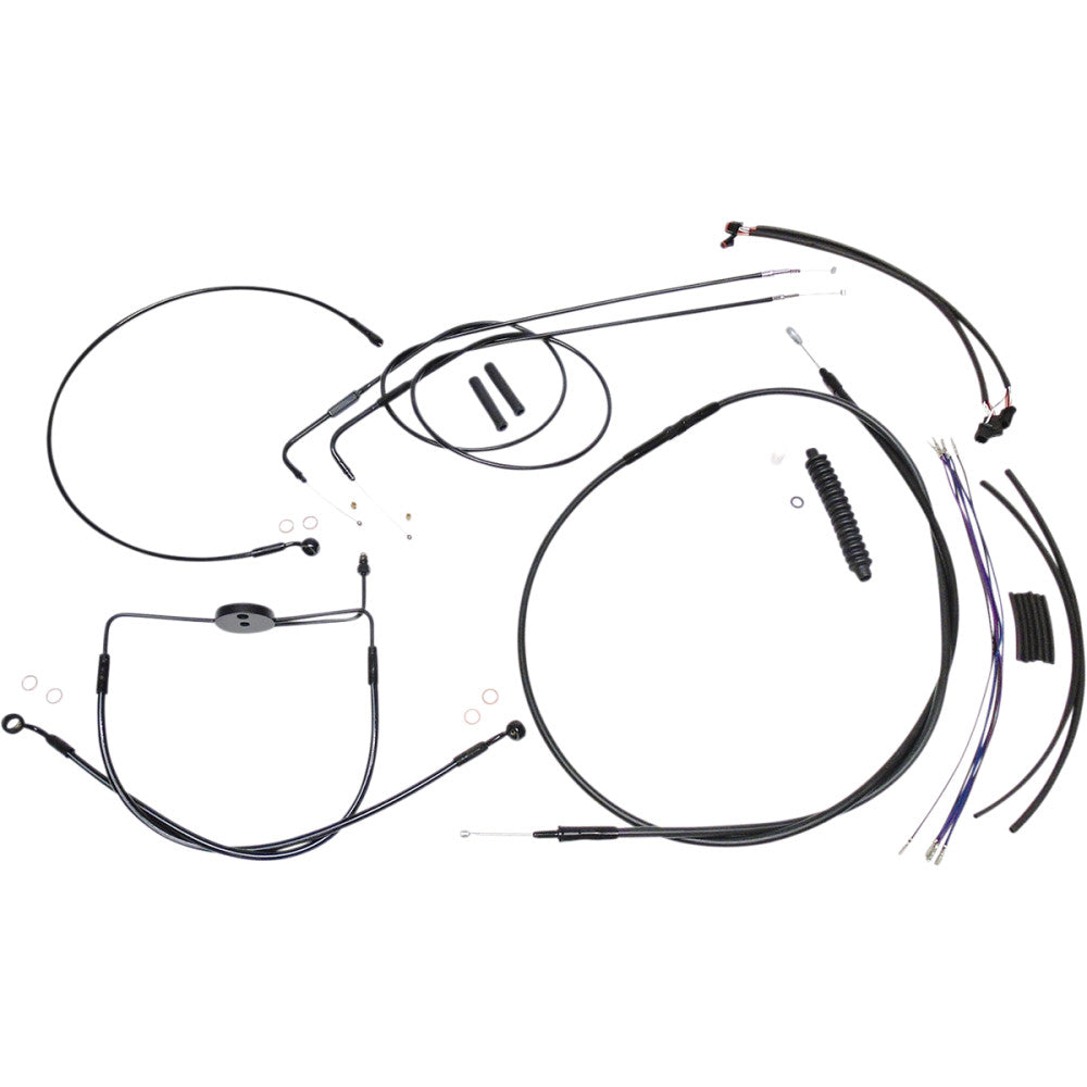 2012-2017 for Harley Fat Bob FXDF MAGNUM Control Cable Kit XR Black 486201