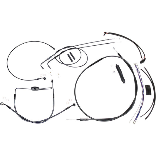 2012-2017 for Harley Fat Bob FXDF MAGNUM Control Cable Kit XR Black 486201