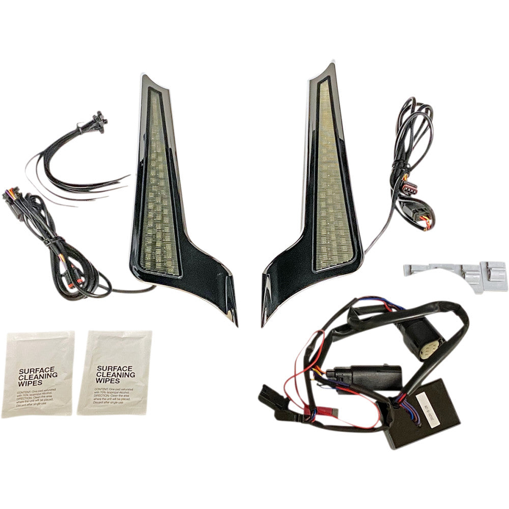 2014-2021 for Harley Street Glide Special FLHXS Panel Lights Chrome Smoke Lens