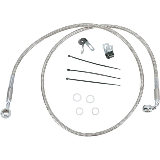 01-05 for Harley FXDL Drag Specialties Extended Front Brake Line +8