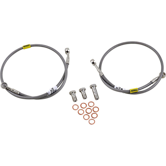 03-09 for Suzuki SV650S GALFER Front Brake Line Set Stainless Steel FK003D354-2