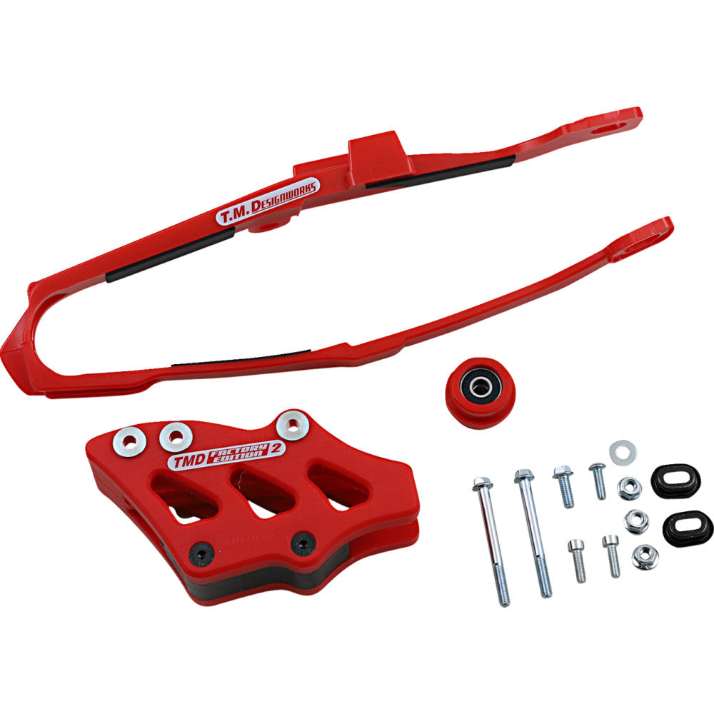 2018-2019 for Honda CRF250RX T.M. DESIGNWORKS Chain Guide/Slider Red DCK-OR13-RD
