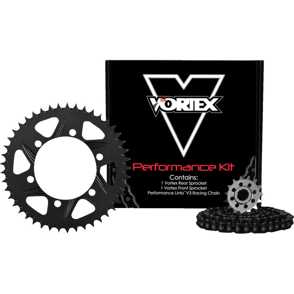 07-'12 for Kawi ZX600 Ninja ZX-6R Sprocket/Chain Kit 15/45T Blk Rx3 520-112L Blk