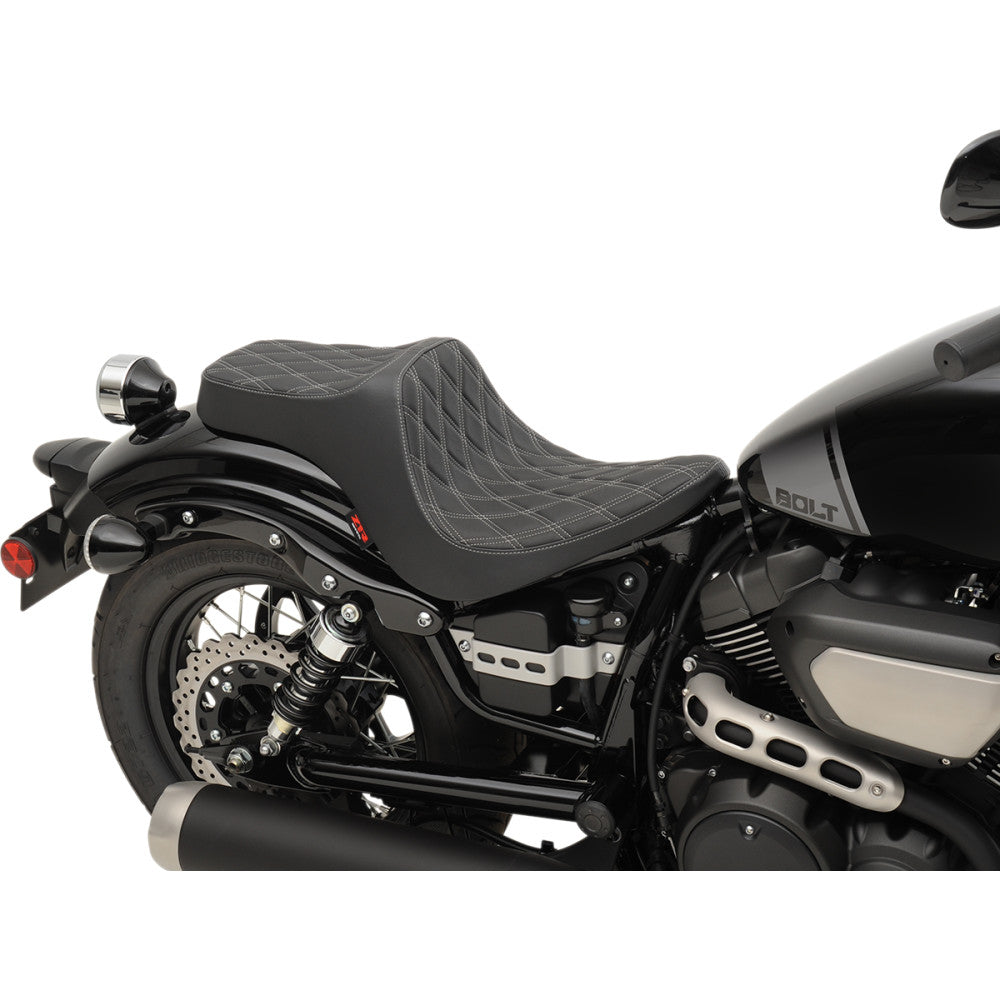 2013-2020 for Yamaha XV 950 Bolt R-Spec Z1R Predator III Seat Diamond Silver Sti