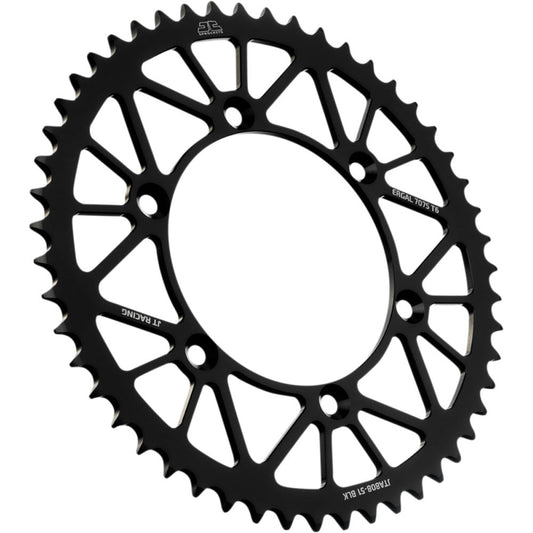 80-'08 for Suzuki RM125 JT Rear Racelite Sprocket Alum 51T-520 Blk Kaw/Suz
