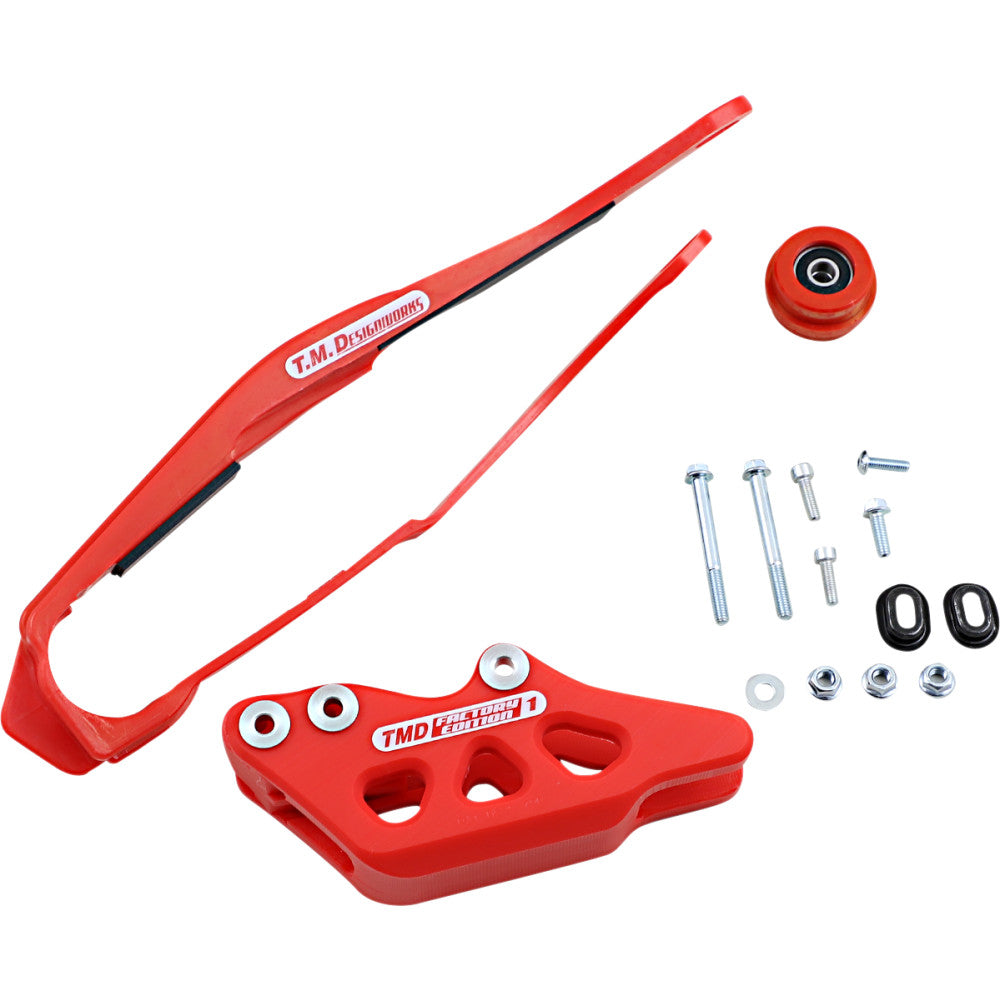 2005-2007 for Honda CR125 T.M. DESIGNWORKS Chain Guide/Slider Red DCK-OR2-RD