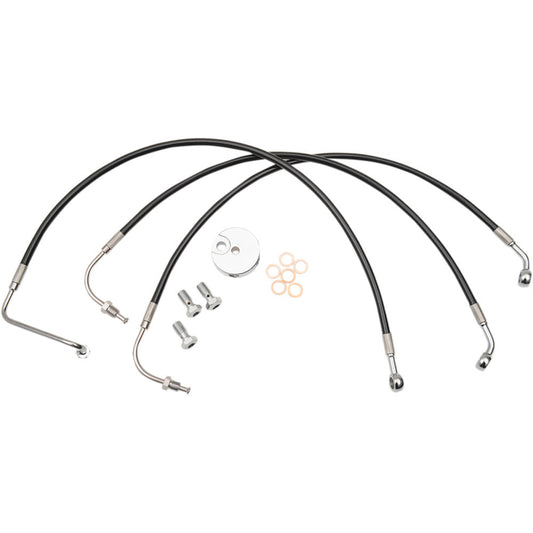 96-03 for Harley FLHRC Brake Line 18" 20" Ape Hanger Handlebars Black LA-8006B19