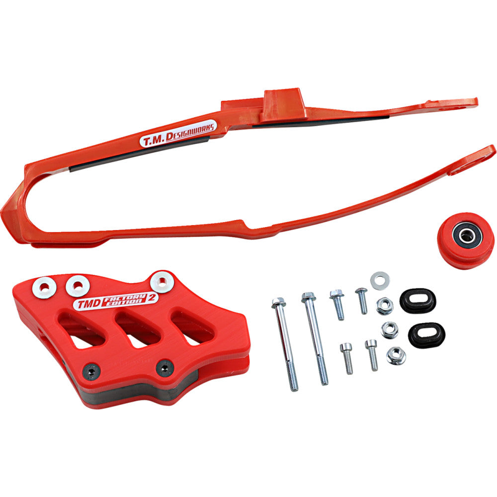 2014-2017 for Honda CRF250R T.M. DESIGNWORKS Chain Guide/Slider Red DCK-OR11-RD